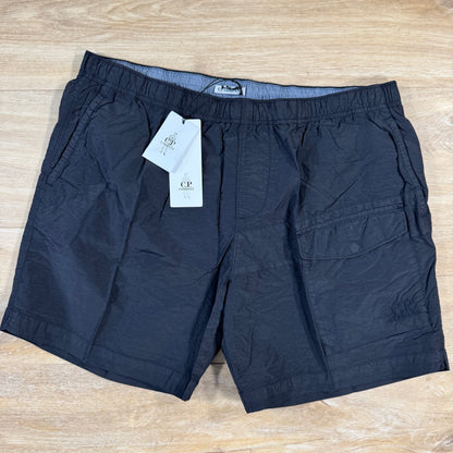 C.P. Company Flatt Nylon Logo Swim Shorts in Navy