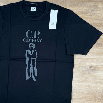 C.P. Company Mercerised British Sailor T-Shirt in Black