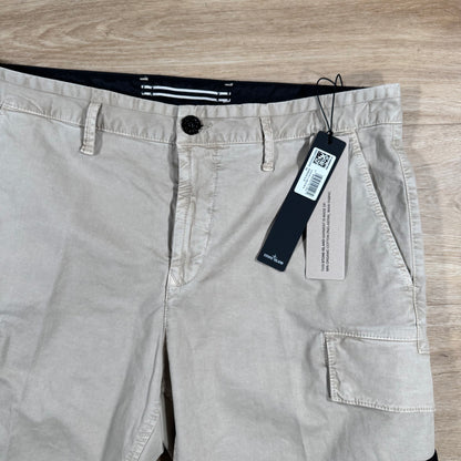 Stone Island Stretch Twill Cargo Shorts in Desert