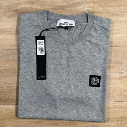 Stone Island Patch Logo T-Shirt in Grey