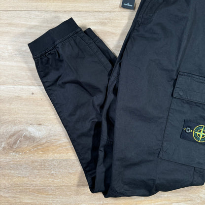 Stone Island Stretch Cargo Pants in Black