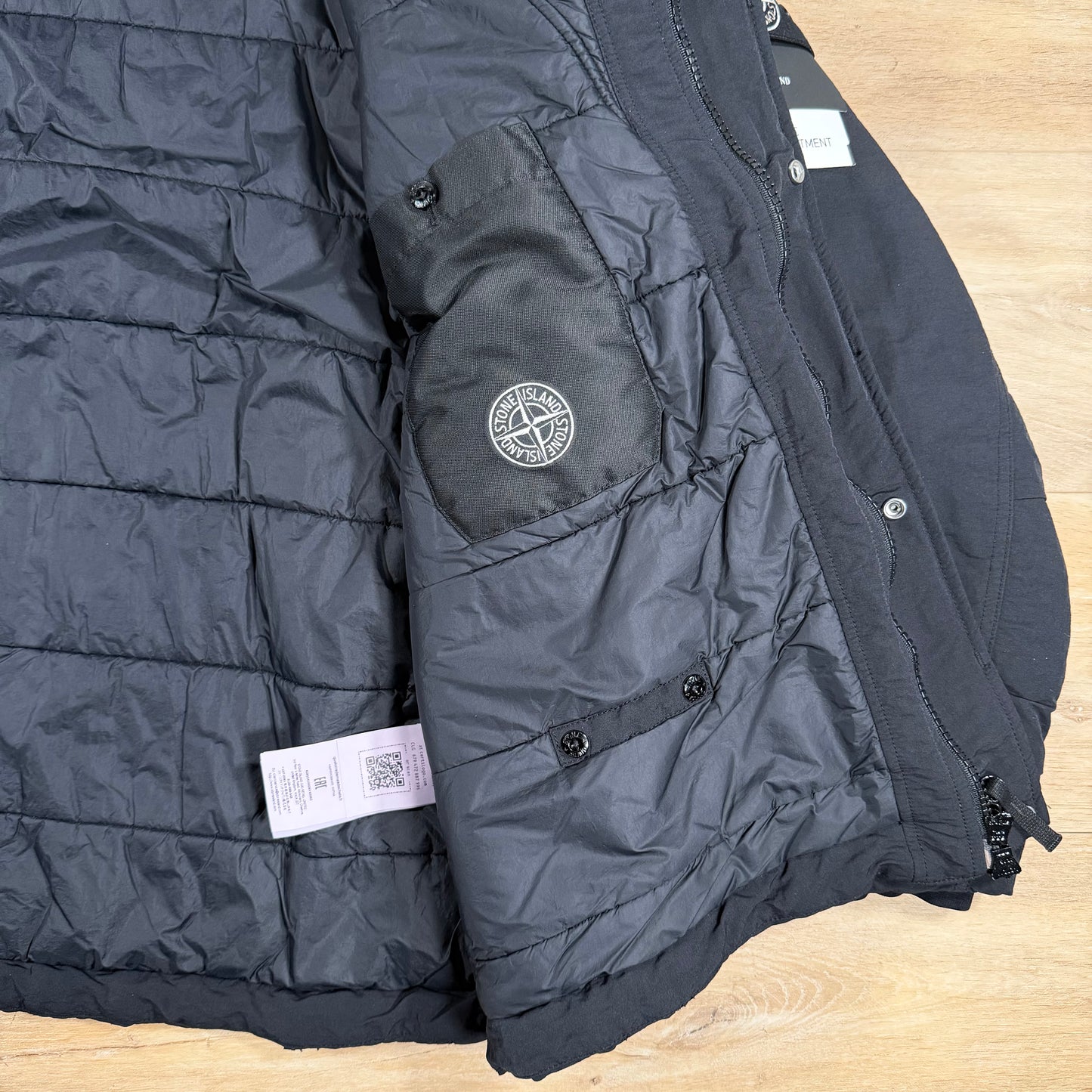 Stone Island Naslan-TC Corrosion Treatment Down Jacket in Black