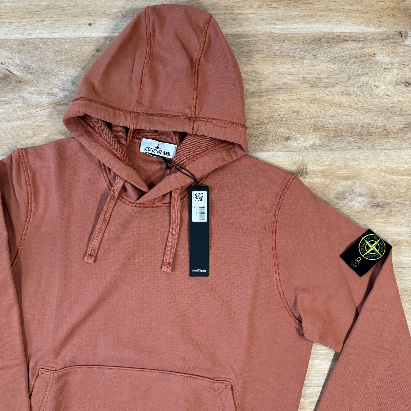 Stone Island Pullover Hoodie in Rust