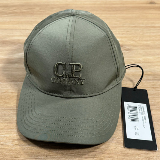 C.P. Company Chrome Logo Cap in Agave Green