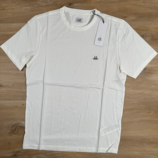 C.P. Company Logo Patch T-Shirt in Gauze White