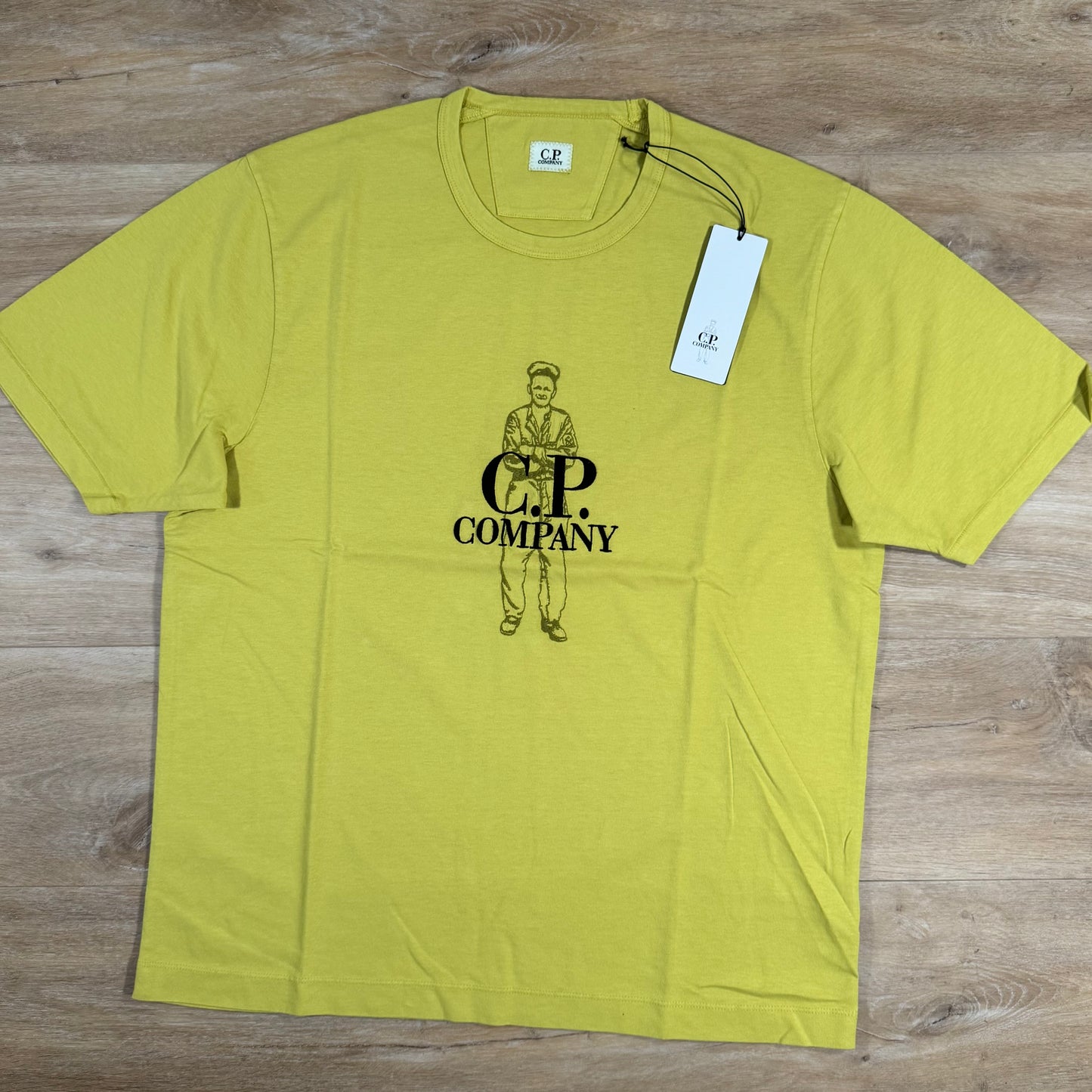 C.P. Company 1020 British Sailor T-Shirt in Cress Green - Yellow