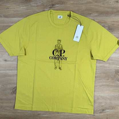 C.P. Company 1020 British Sailor T-Shirt in Cress Green - Yellow