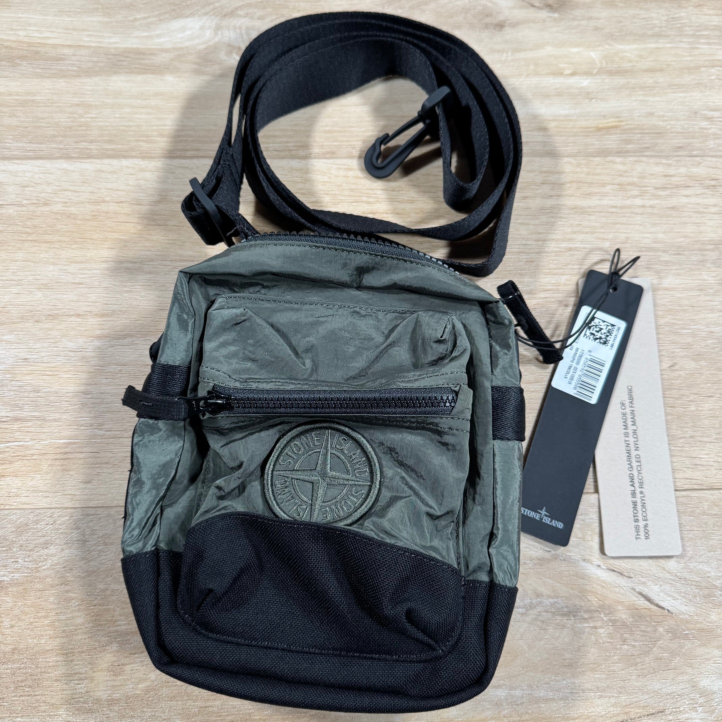 Stone Island Nylon Metal Pouch Bag in Musk Green