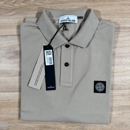 Stone Island Organic Cotton Pique Polo Shirt in Desert