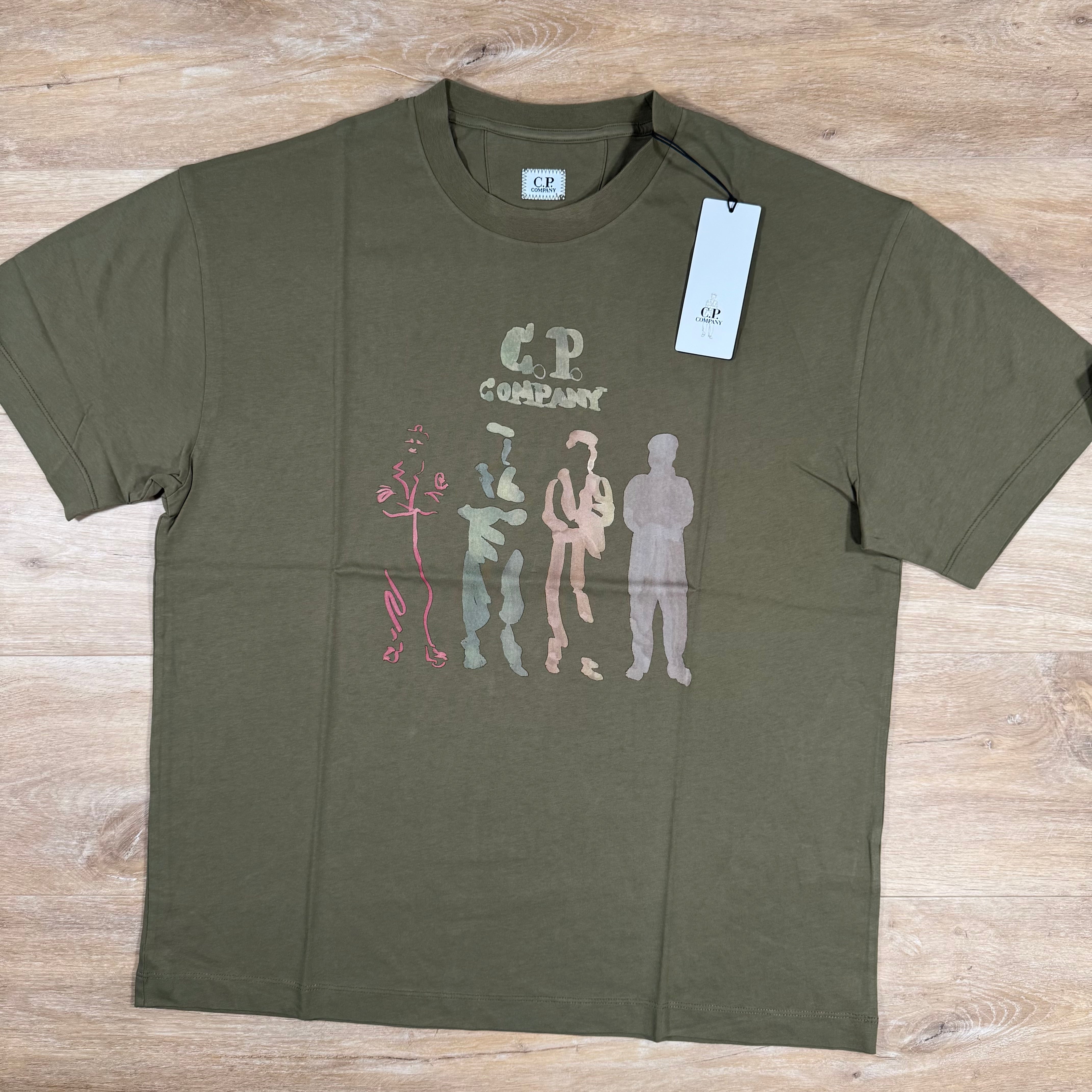 C.P. Company 30/1 Jersey British Sailor T-Shirt in Elmwood