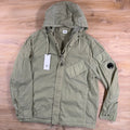 C.P. Company Chrome-R Hooded Lens Overshirt in Moss Gray - Green