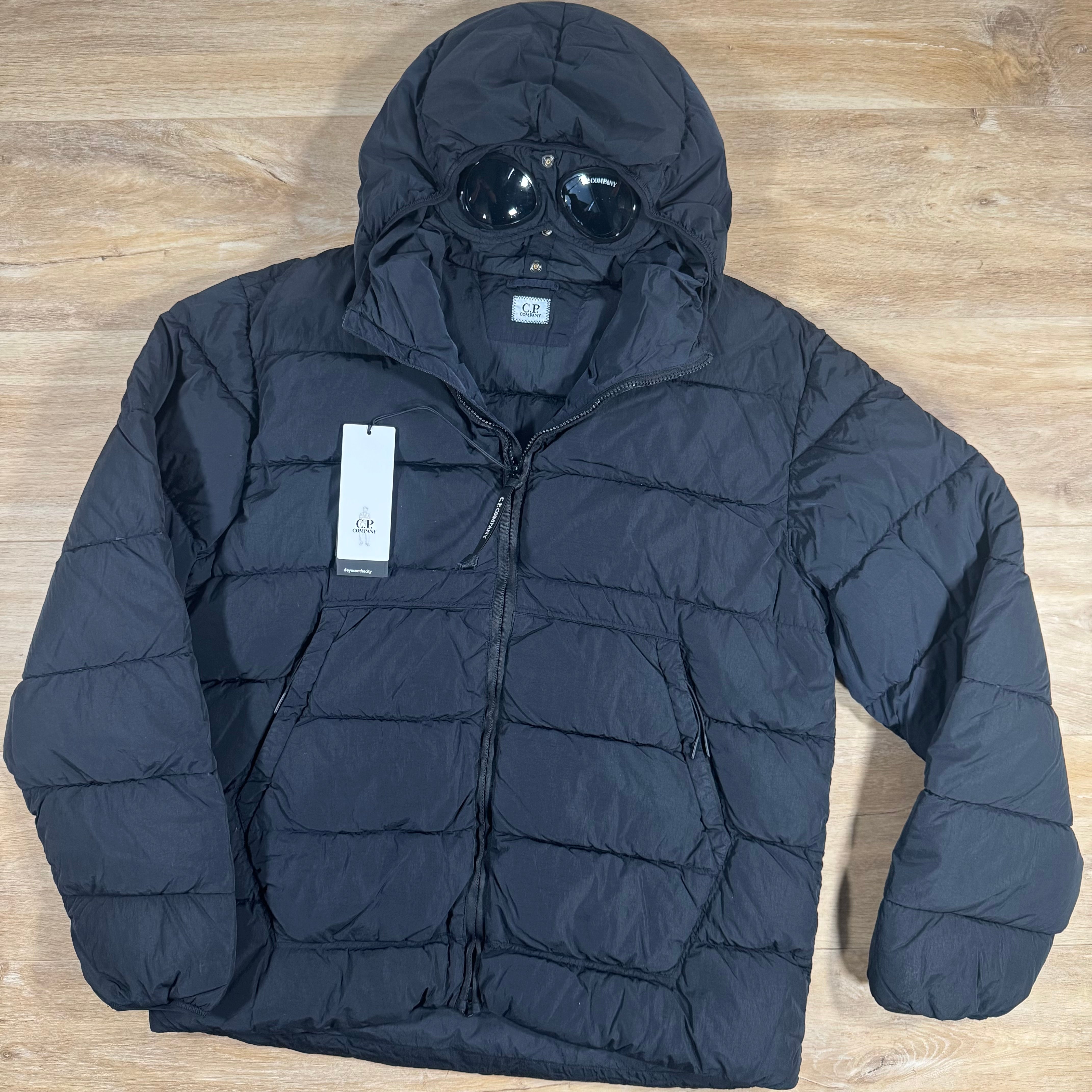 C.P. Company Chrome-R Goggle Down Jacket in Navy – Label Menswear