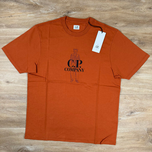 C.P. Company British Sailor T-Shirt in Bombay Brown