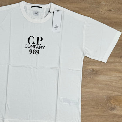 C.P Company Boxy Logo T-Shirt in White