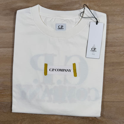 C.P. Company 30/1 Jersey Logo T-Shirt in White