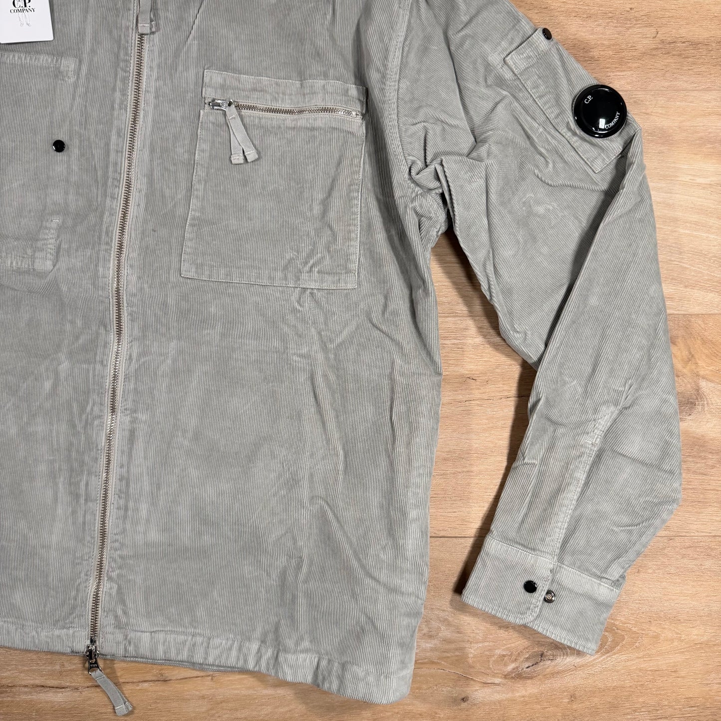 C.P. Company Corduroy Lens Overshirt in London Fog