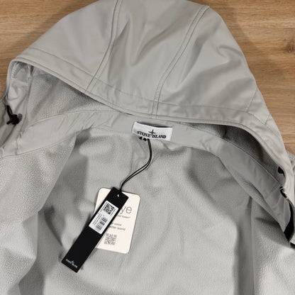 Stone Island Soft Shell-R Jacket in Pearl Grey