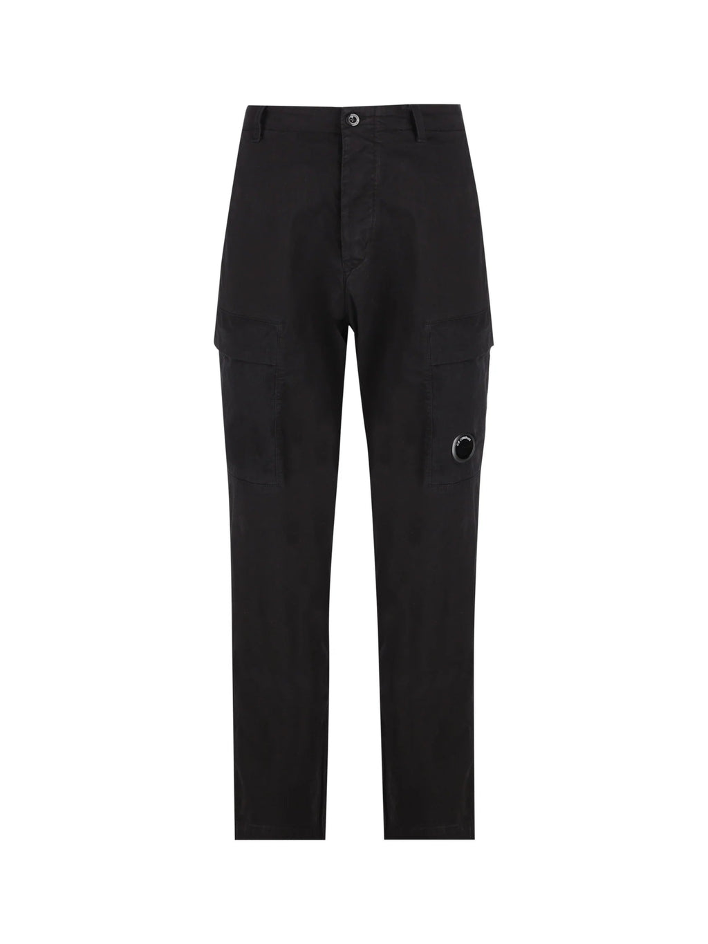 C.P. Company Stretch Sateen Lens Cargo Pants in Black
