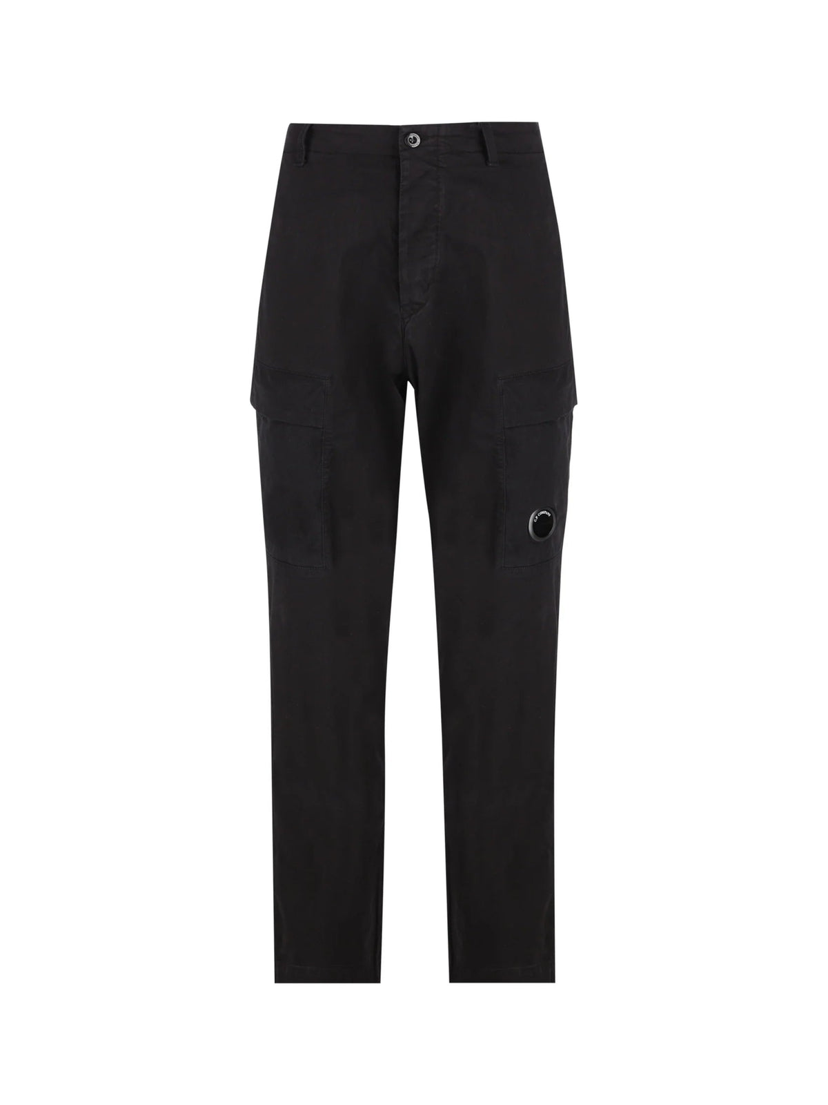 C.P. Company Stretch Sateen Lens Cargo Pants in Black