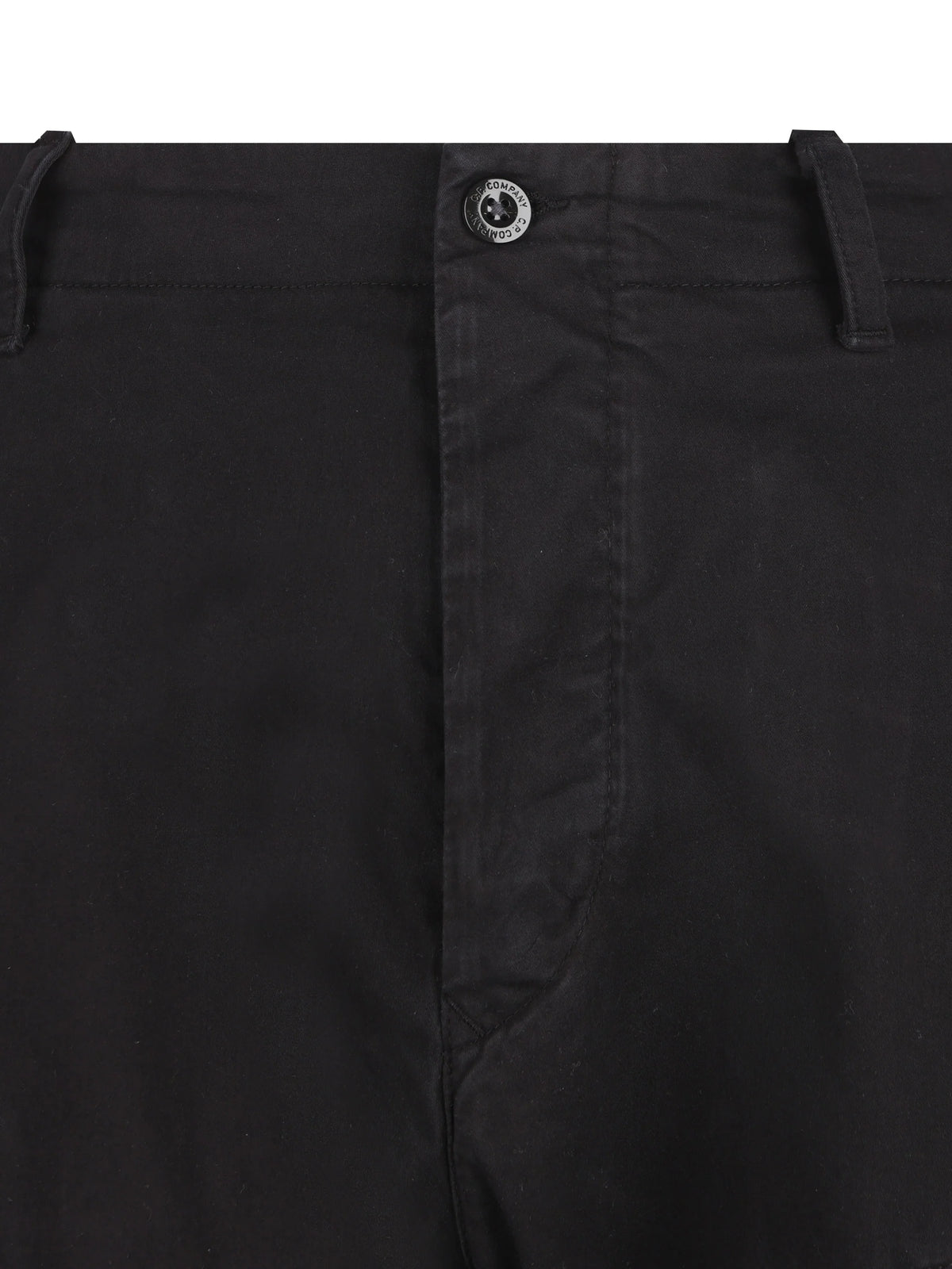 C.P. Company Stretch Sateen Lens Cargo Pants in Black