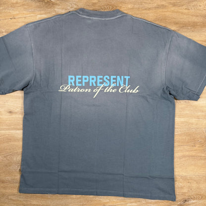 Represent Patron of the Club T-Shirt in Washed Grey
