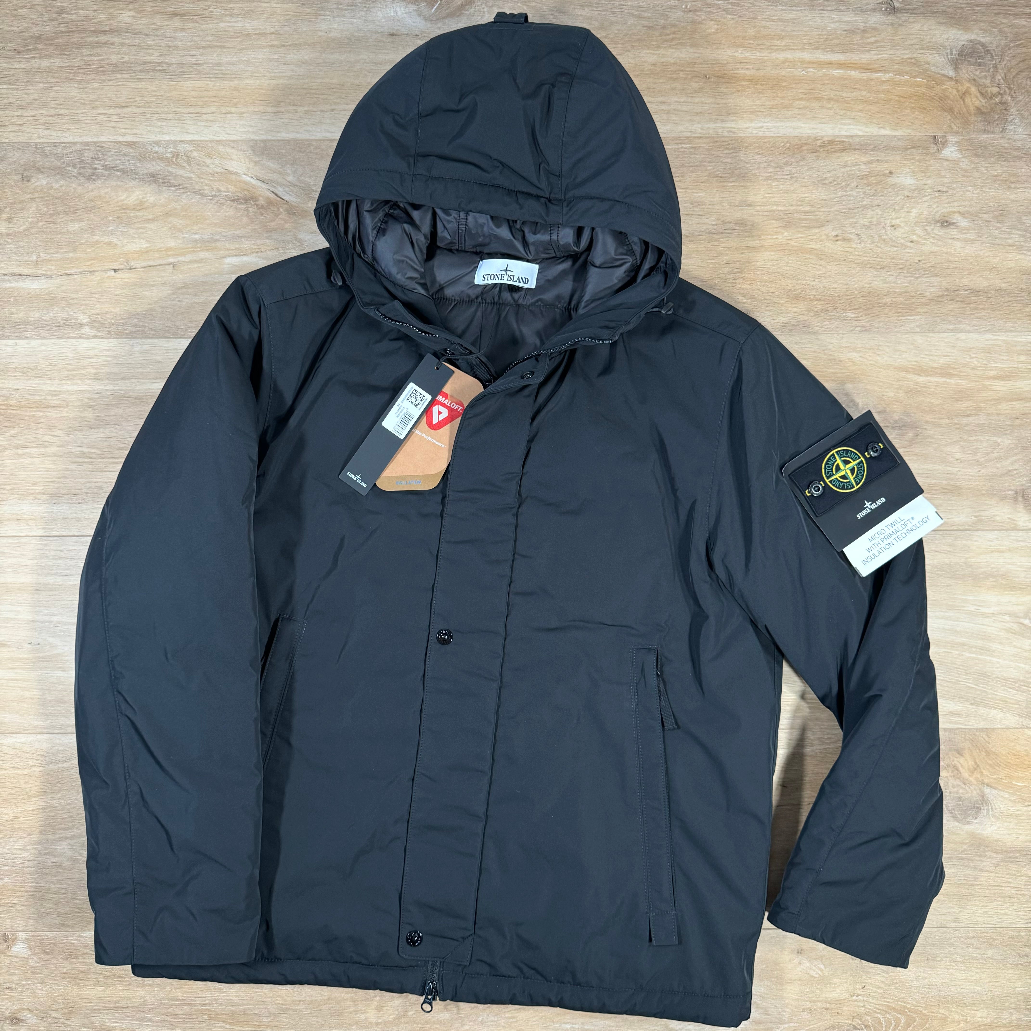 Dark blue stone island jacket online