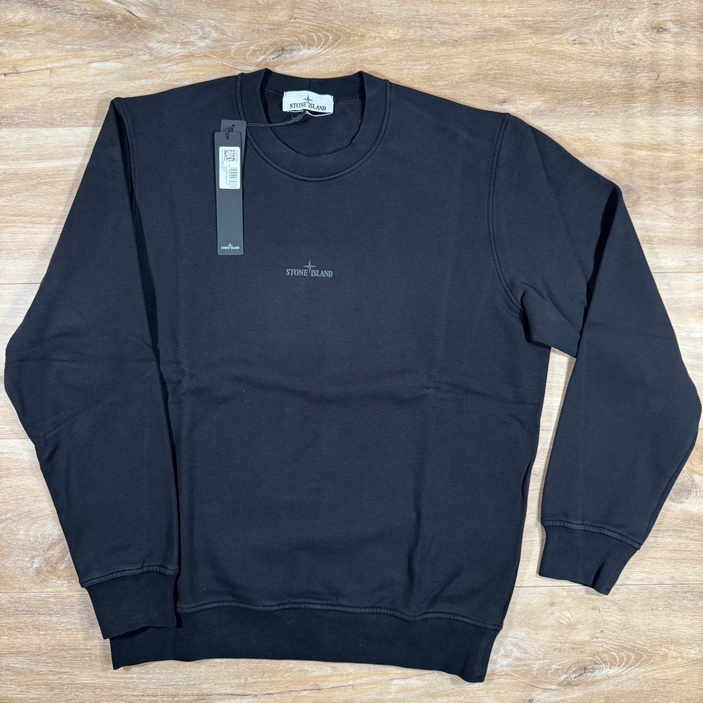 Stone Island Reverse Compass Logo Sweatshirt in Black