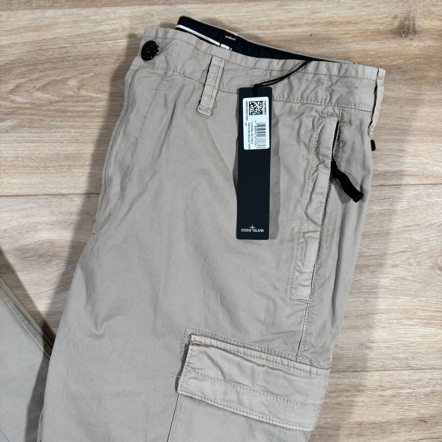 Stone Island Supima Twill Stretch-TC Cargo Trousers in Desert