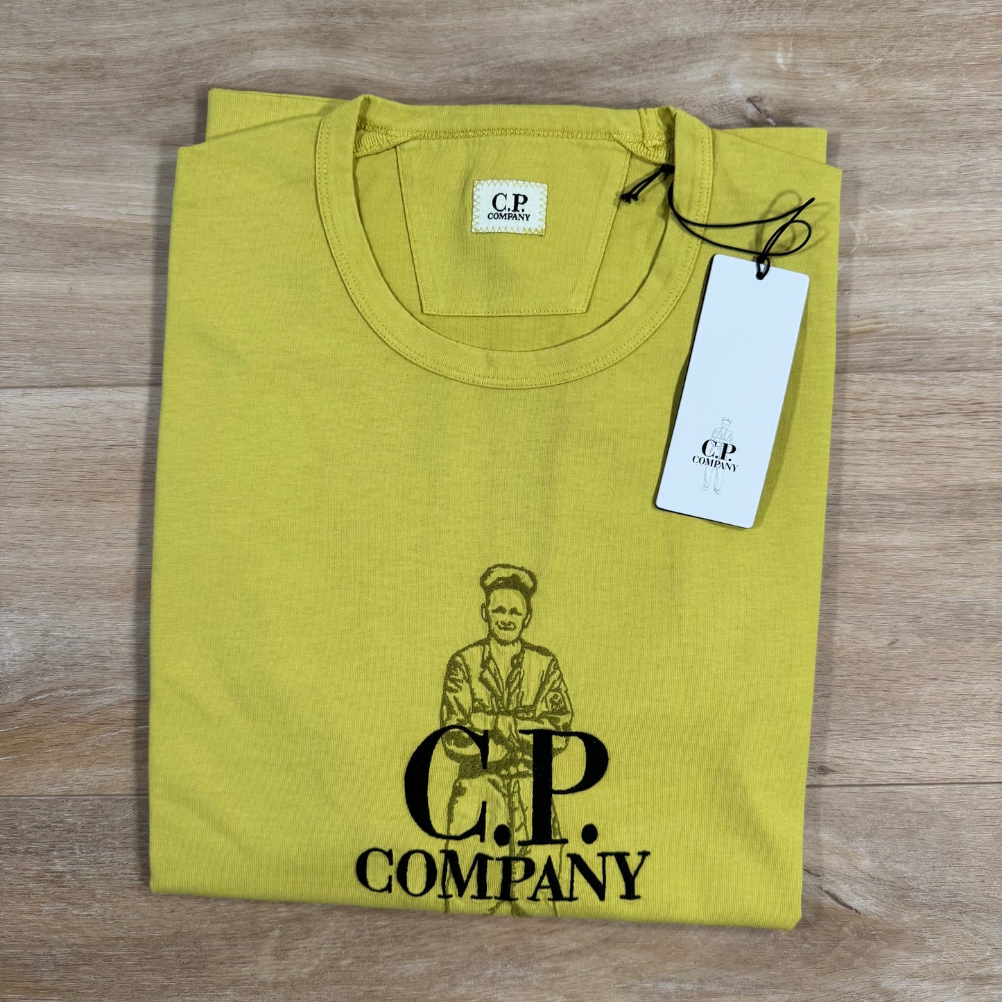 C.P. Company 1020 British Sailor T-Shirt in Cress Green - Yellow