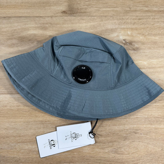 C.P. Company Chrome-R Lens Bucket Hat in Stormy Weather - Blue