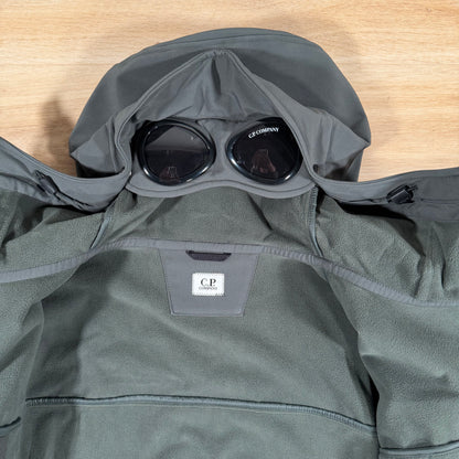 C.P. Company Shell-R Goggle Jacket in Dark Shadow - Grey