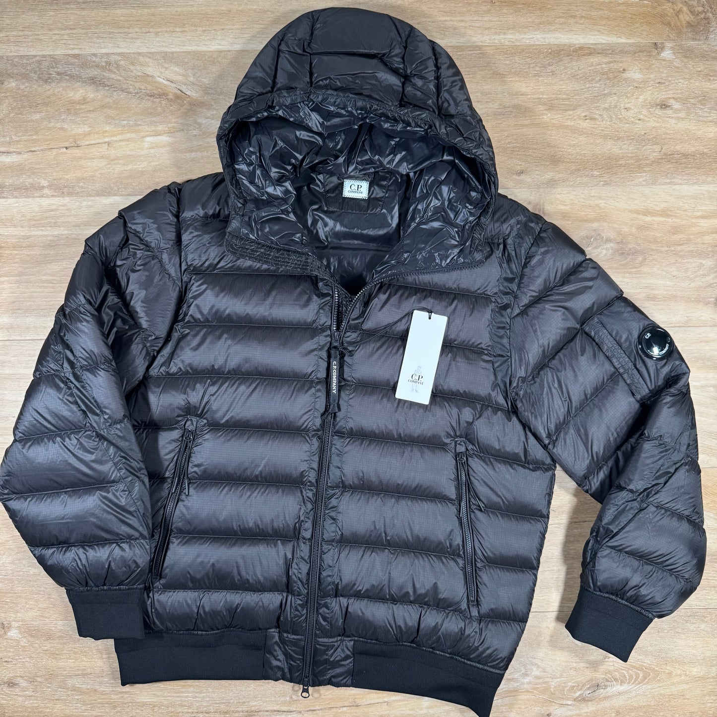 C.P. Company D.D. Shell Lens Down Jacket in Black