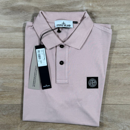 Stone Island Organic Cotton Pique Polo Shirt in Antique Rose