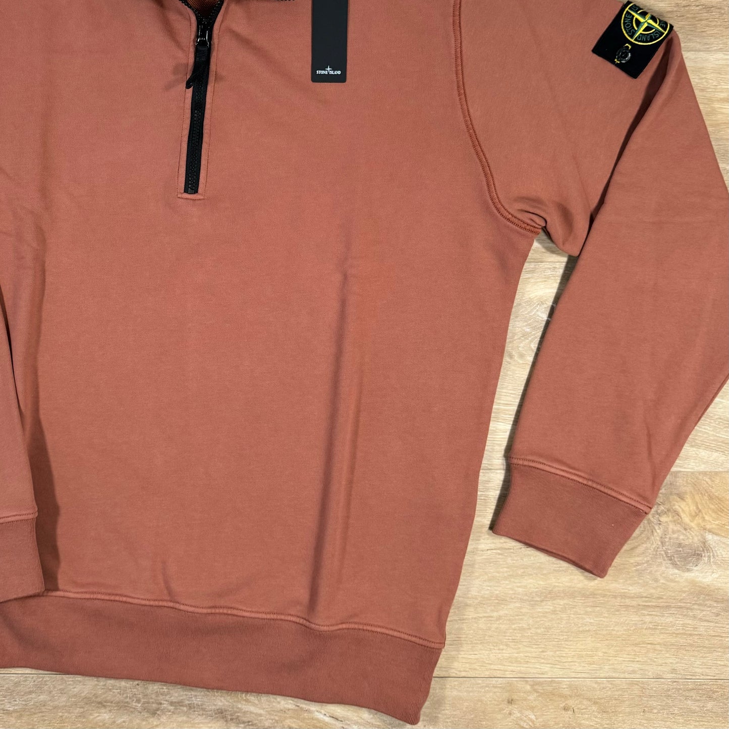 Stone Island Quarter-Zip Jumper in Rust