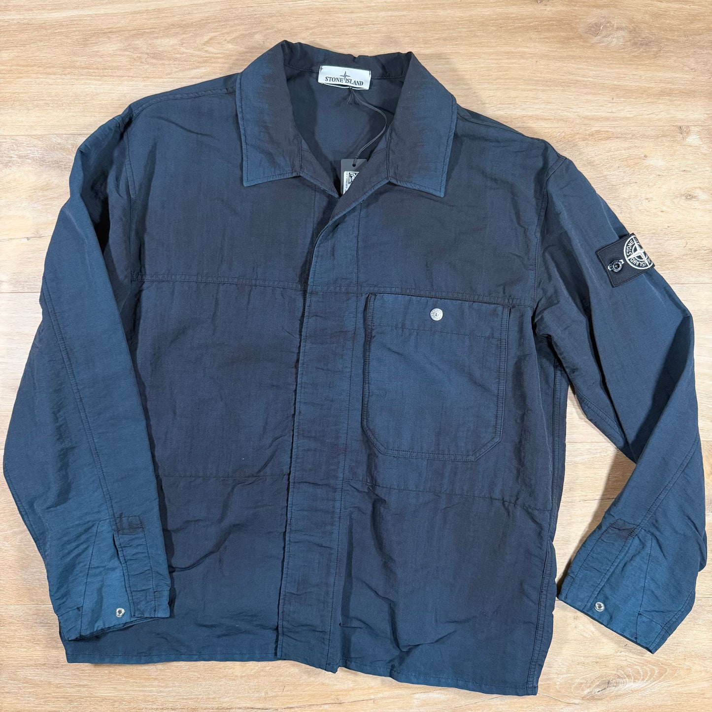 Stone Island Naslan-TC Corrosion Treatment Overshirt in Black