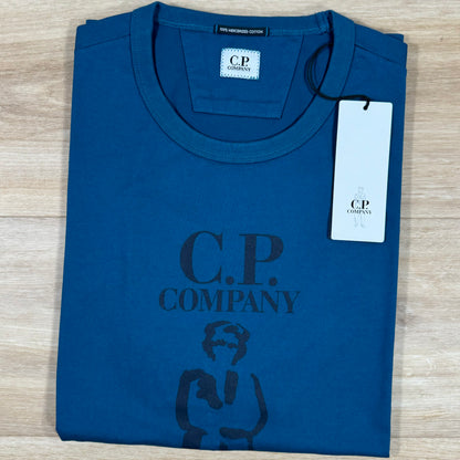 C.P. Company Mercerised British Sailor T-Shirt in Ink Blue