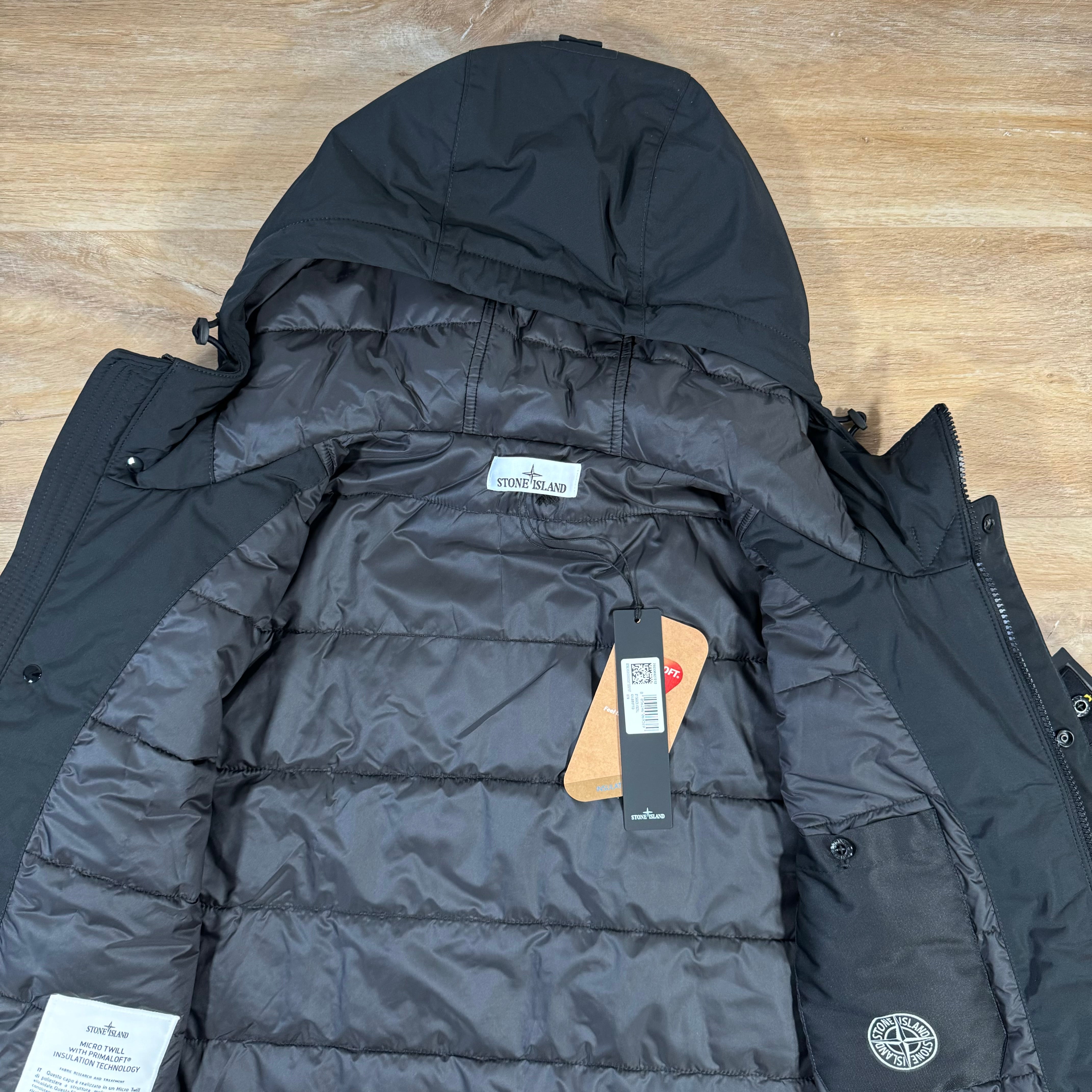 Stone island hooded logo cape deals