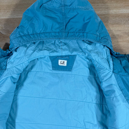 C.P. Company Chrome-R Hooded Zipped Lens Overshirt in Aegean Blue