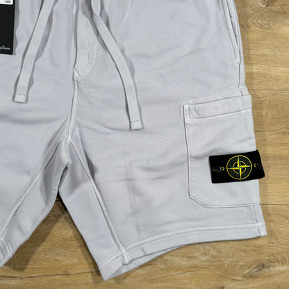 Stone Island Organic Cotton Fleece Shorts in Lilac
