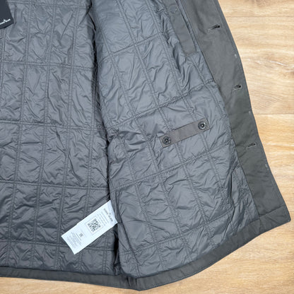 Stone Island Ghost Weatherproof Cotton Canvas Blazer in Dark Grey