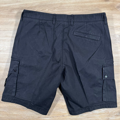 Stone Island Supima Twill Stretch-TC Cargo Bermuda Shorts in Black