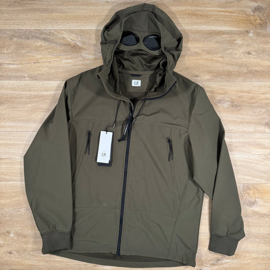 C.P. Company Shell-R Goggle Jacket in Ivy Green