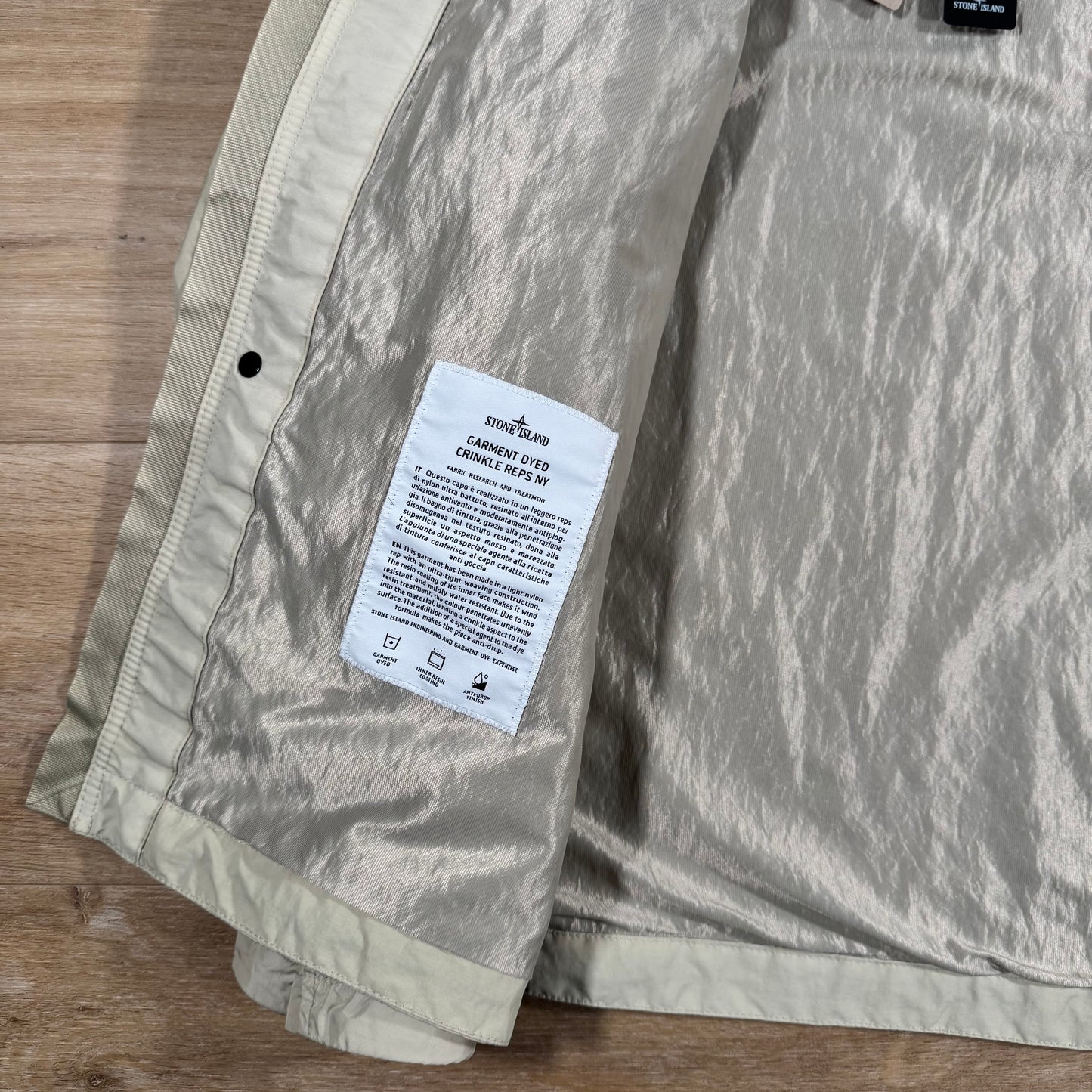 Stone Island Crinkle Reps R-NY Jacket in Sand