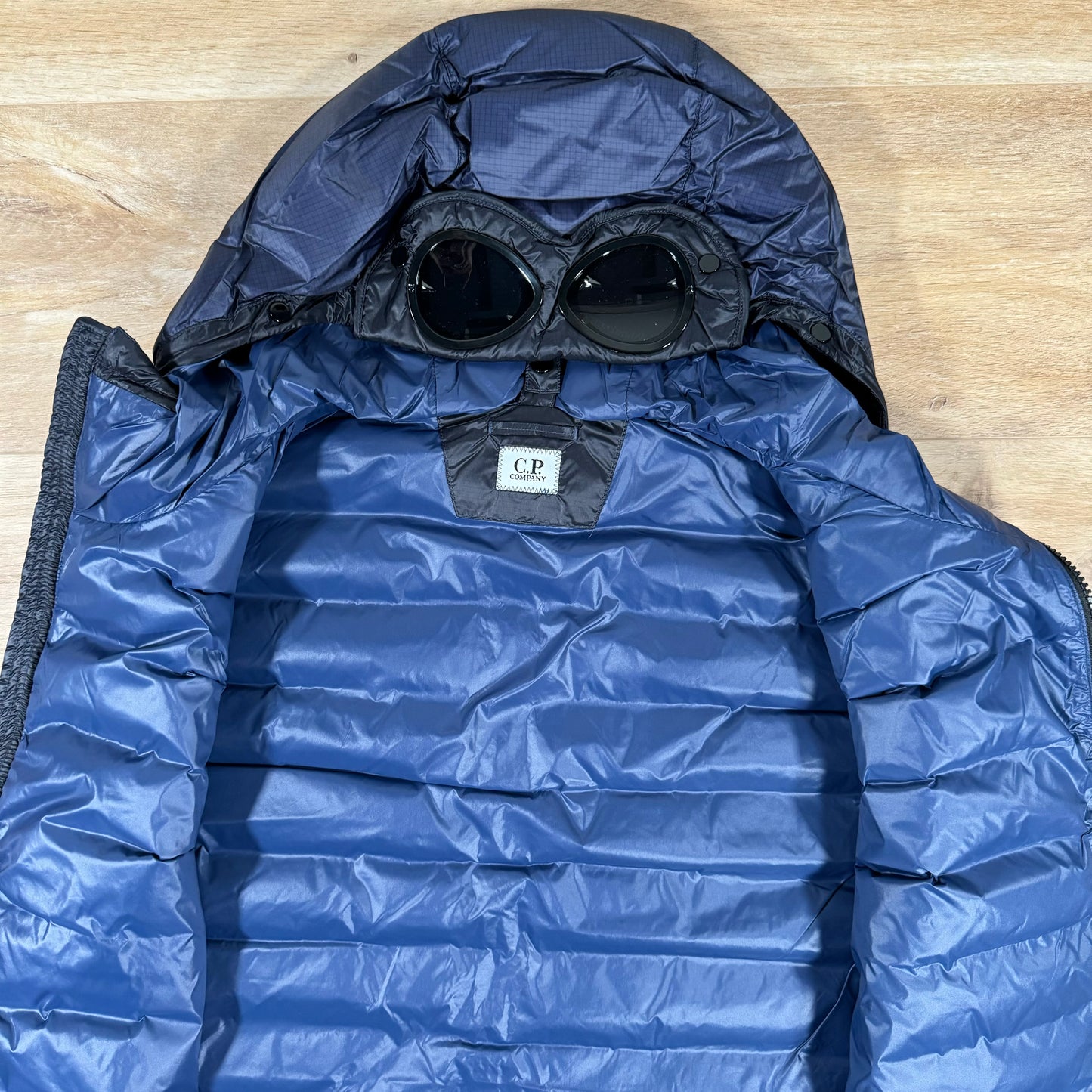 C.P. Company D.D. Shell Goggle Down Vest in Estate Blue