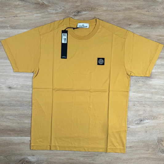 Stone Island Patch Logo T-Shirt in Mustard