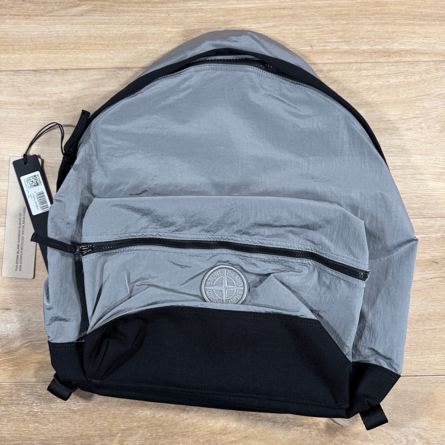 Stone Island Nylon Metal Padded Backpack in Pearl Grey