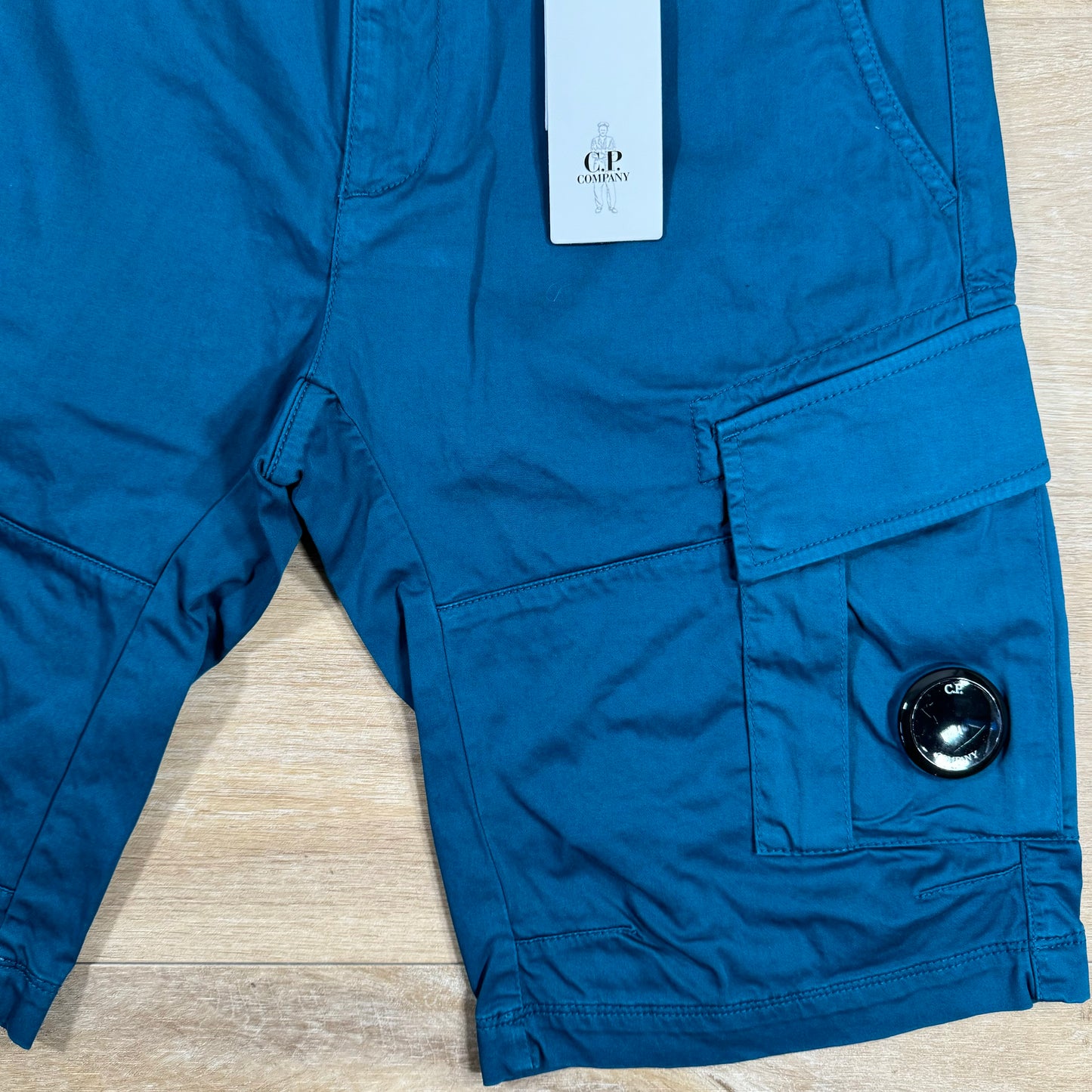 C.P. Company Stretch Cargo Shorts in Ink Blue