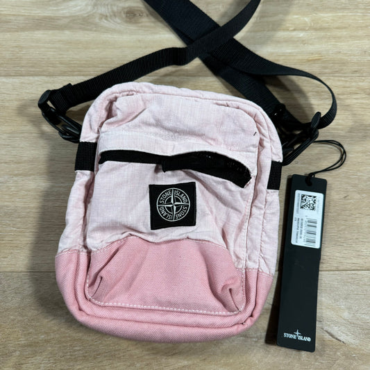 Stone Island Lino Nylon Tela-TC Bum Bag in Pink