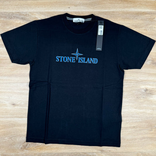 Stone Island Institutional Three Print T-Shirt in Black