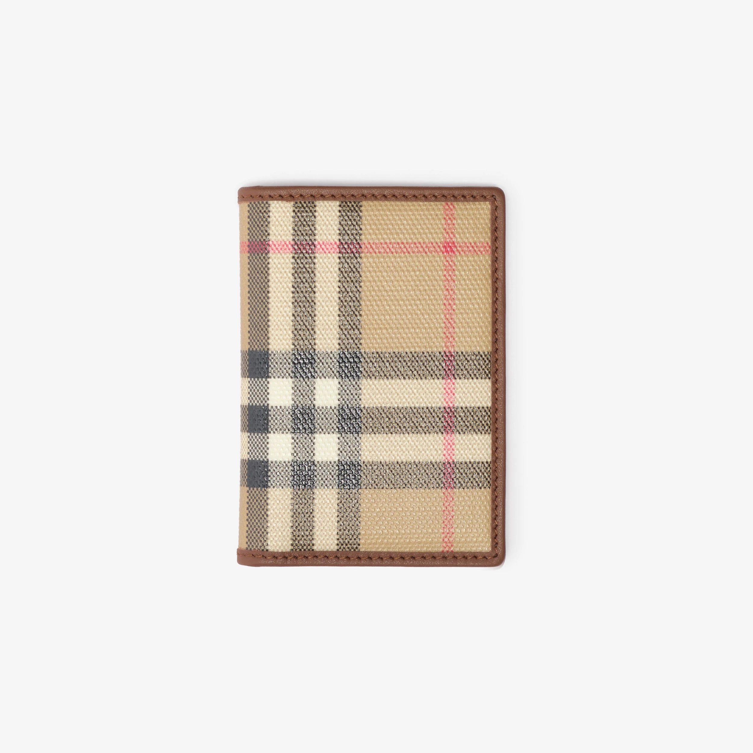 Burberry Check Passport Holder in Archive Beige